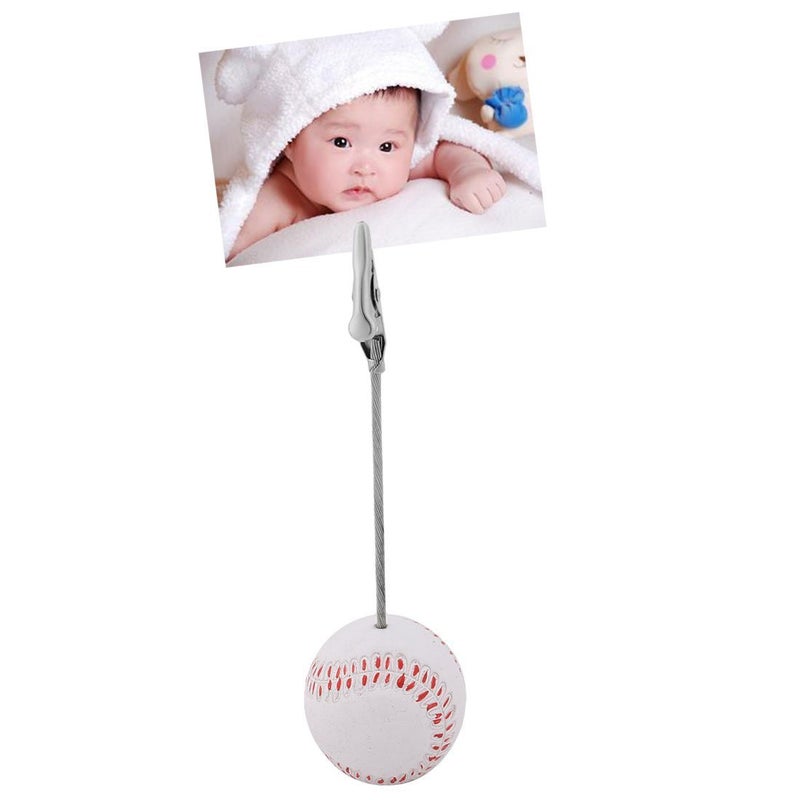 Xiaoyztan Card Stand Memo Clip,Baseball Picture Holder Table Stand Note Paper Clip for Table Party Favors Photo Stand Events Decoration,Pack of 5 - Image 3